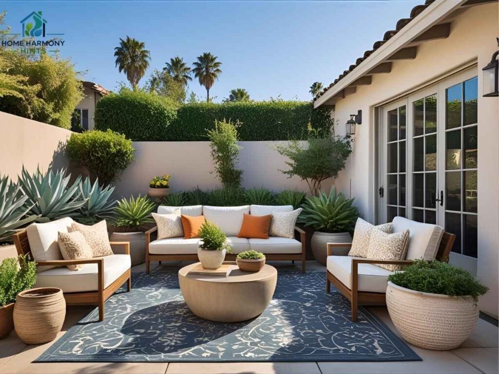 Top Home Staging Tips for Los Angeles Sellers to Maximize Value 2 Outdoor patio in Los Angeles home staged with drought-tolerant plants and cozy seating