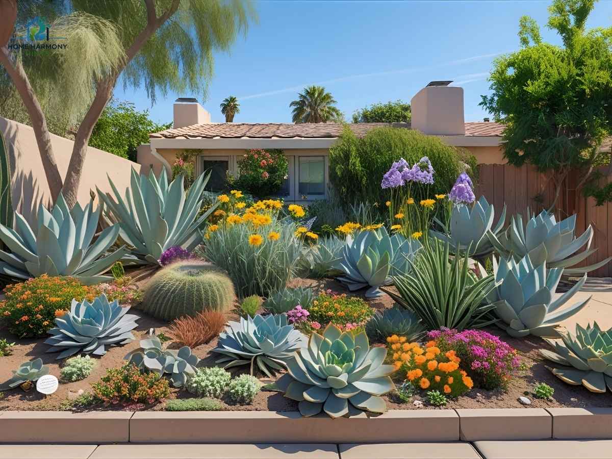 Drought-tolerant sustainable landscaping with native plants in Los Angeles yard