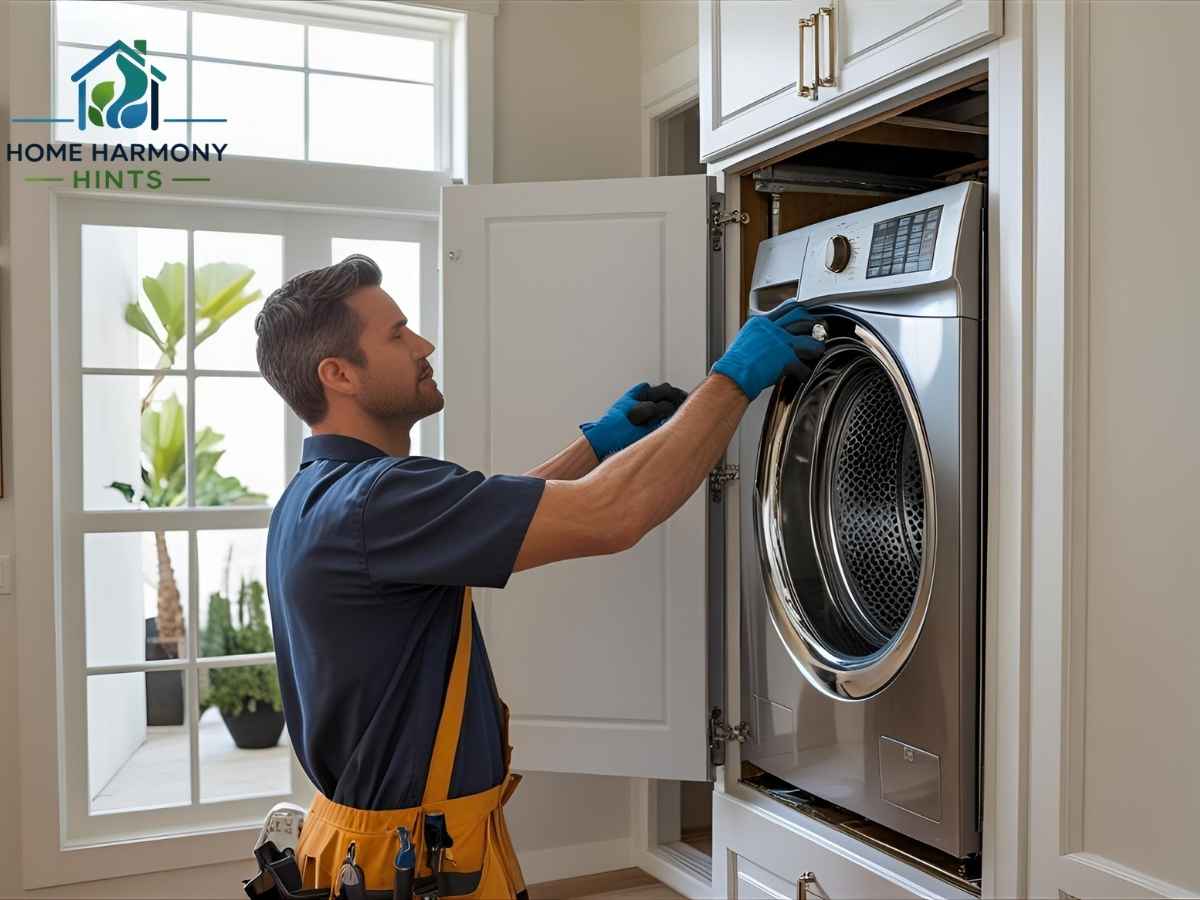 Technician removing Madera appliance for recycling in Los Angeles home